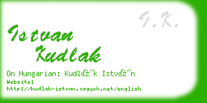 istvan kudlak business card